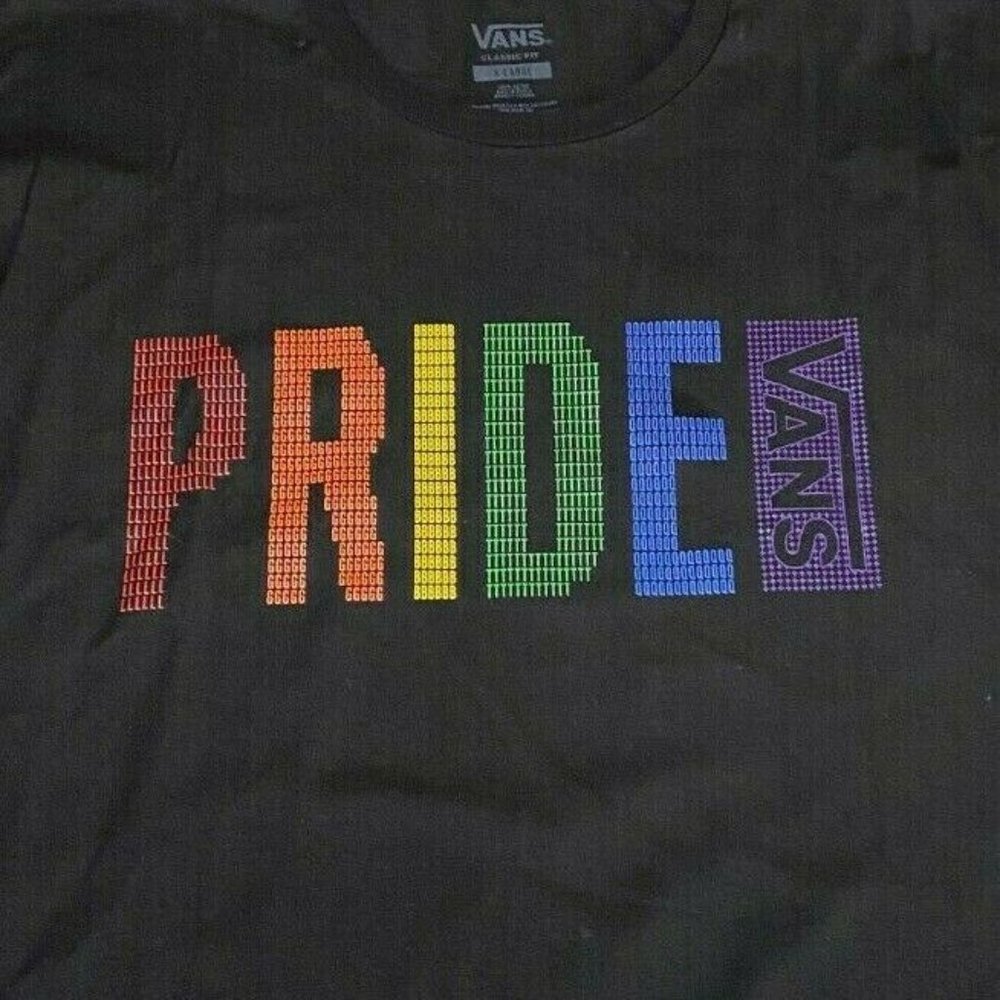Vans Men's Pride Black Tee T-Shirt - Picture 2 of 4